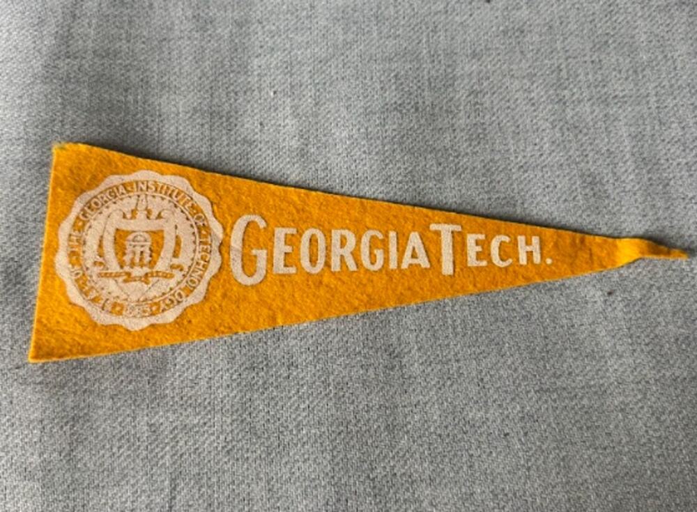 Vintage Georgia Tech Yellow Jackets Felt Pennant College University GT